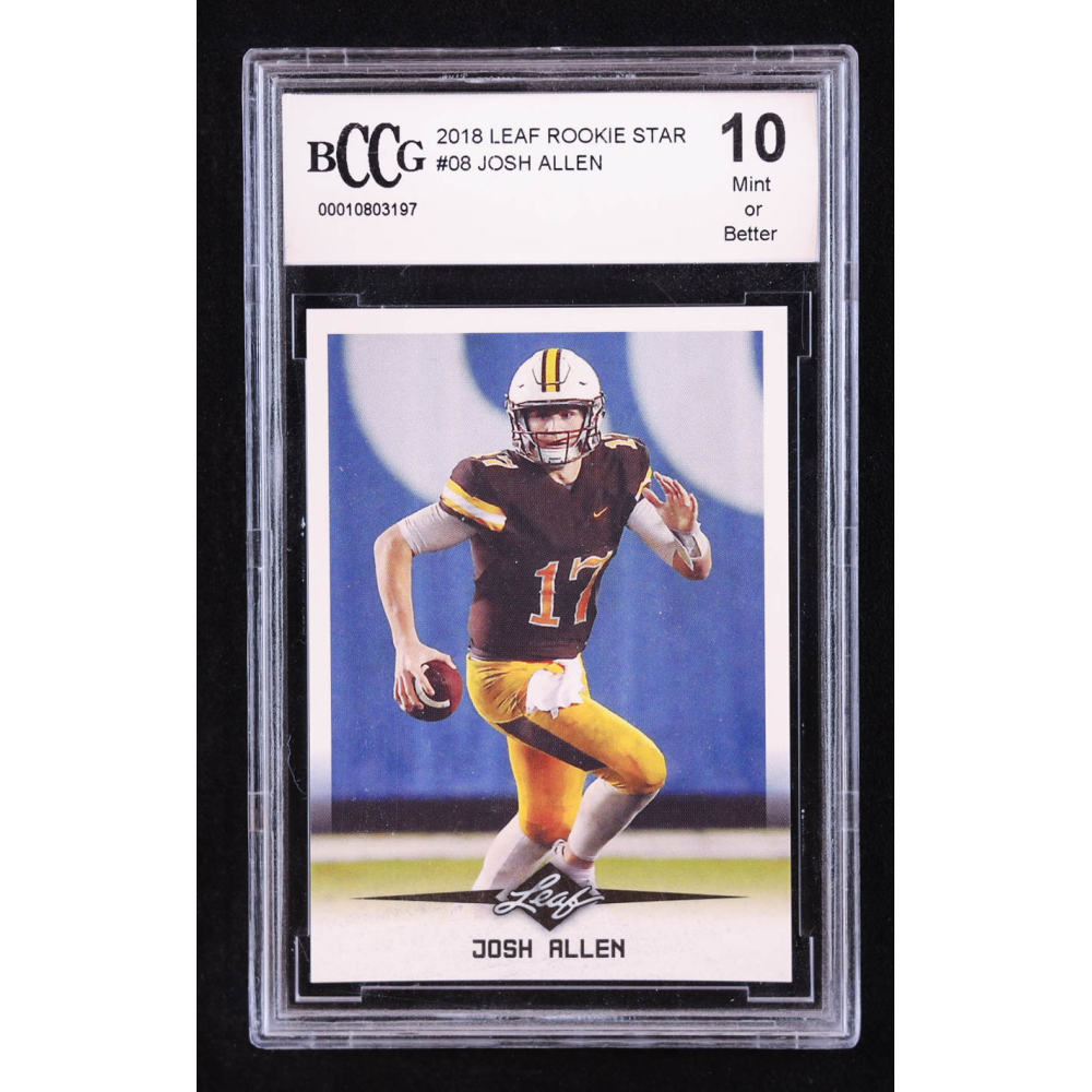 Josh Allen 2018 Leaf Rookie Star #08 RC (BCCG 10) at PristineAuction.com