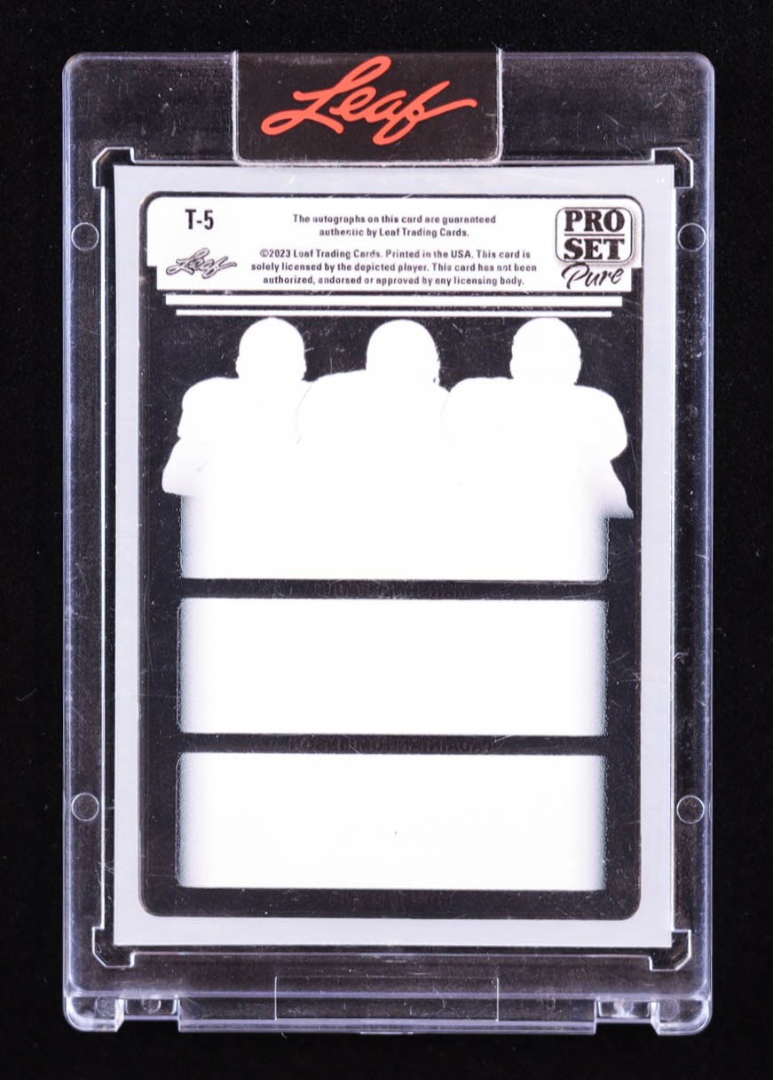 Marshall Faulk / LaDainian Tomlinson / Roger Craig 2023 Leaf Pro Set Pure Triography Green Spectrum #T5 #2/6 at PristineAuction.com Marshall Faulk / LaDainian Tomlinson / Roger Craig 2023 Leaf Pro Set Pure Triography Green Spectrum #T5 #2/6 at PristineAuction.com