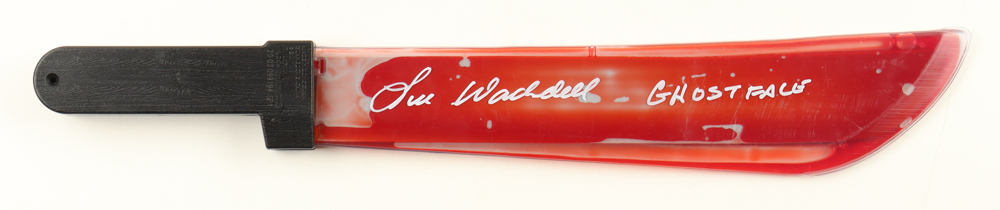 Lee Waddell Signed "Scream" 21" Replica Plastic Machete Inscribed "Ghost Face" (JSA) at PristineAuction.com Lee Waddell Signed "Scream" 21" Replica Plastic Machete Inscribed "Ghost Face" (JSA) at PristineAuction.com