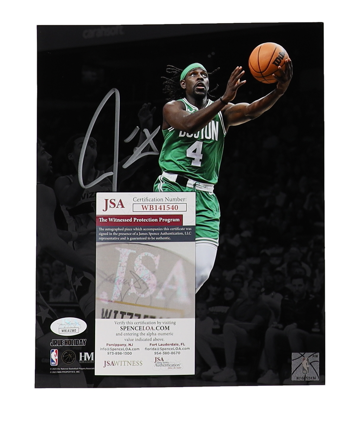Jrue Holiday Signed Celtics 8x10 Photo (JSA) at PristineAuction.com Jrue Holiday Signed Celtics 8x10 Photo (JSA) at PristineAuction.com