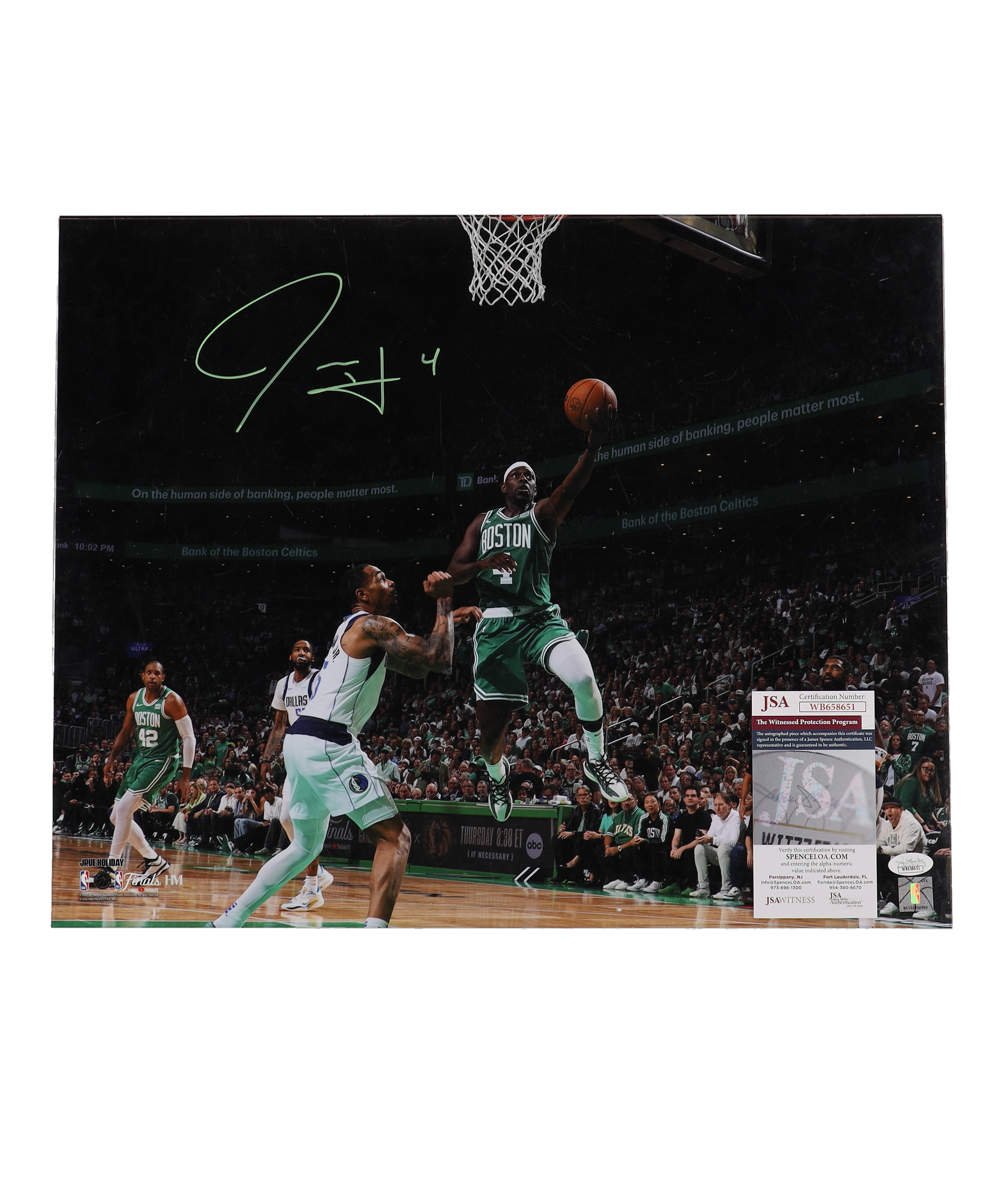 Jrue Holiday Signed Celtics 16x20 Photo (JSA) at PristineAuction.com Jrue Holiday Signed Celtics 16x20 Photo (JSA) at PristineAuction.com
