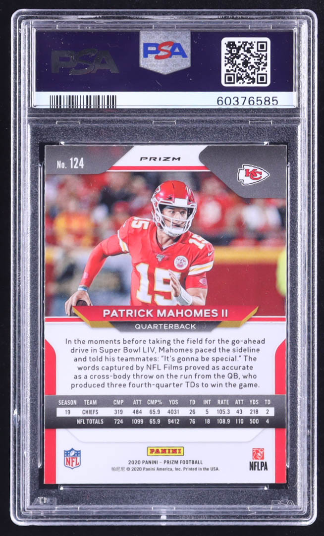 Patrick Mahomes II 2020 Panini Prizm Prizms Orange Disco #124 (PSA 10) at PristineAuction.com Patrick Mahomes II 2020 Panini Prizm Prizms Orange Disco #124 (PSA 10) at PristineAuction.com