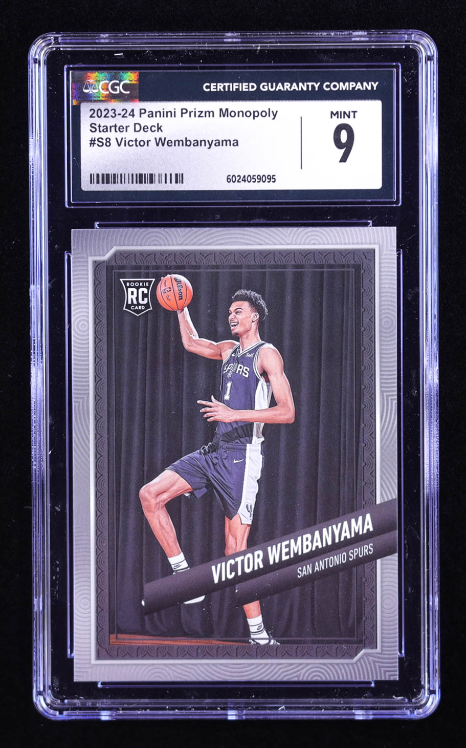 Victor Wembanyama 2023-24 Panini Prizm Monopoly Starter Deck #S8 RC (CGC 9) at PristineAuction.com Victor Wembanyama 2023-24 Panini Prizm Monopoly Starter Deck #S8 RC (CGC 9) at PristineAuction.com