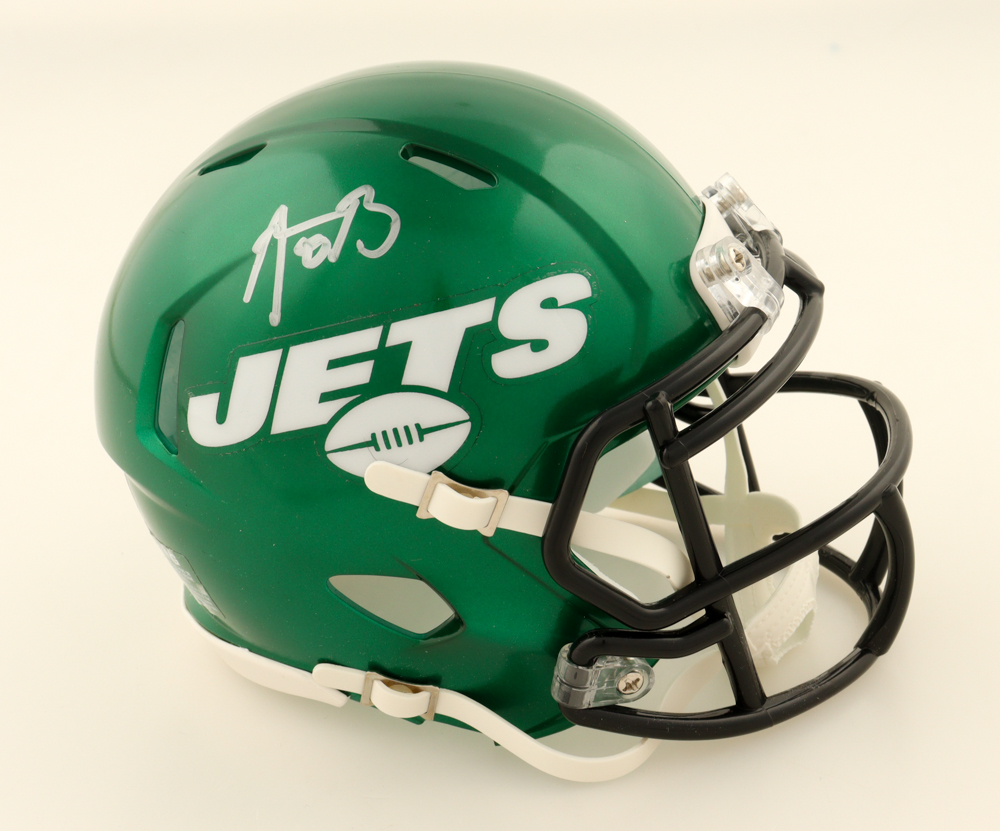 Aaron Rodgers Signed Jets Speed Mini Helmet (Fanatics) at PristineAuction.com Aaron Rodgers Signed Jets Speed Mini Helmet (Fanatics) at PristineAuction.com