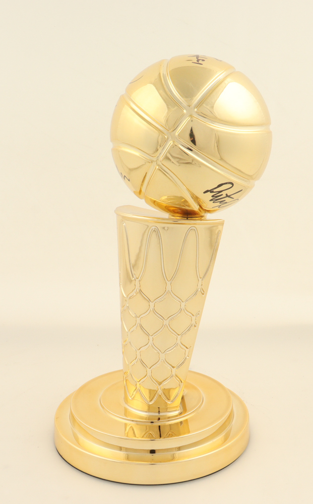 NBA Championship 12" Replica Trophy Signed By (4) With Payton Pritchard, Jrue Holiday, Al Horford, Derrick White (JSA) at PristineAuction.com NBA Championship 12" Replica Trophy Signed By (4) With Payton Pritchard, Jrue Holiday, Al Horford, Derrick White (JSA) at PristineAuction.com