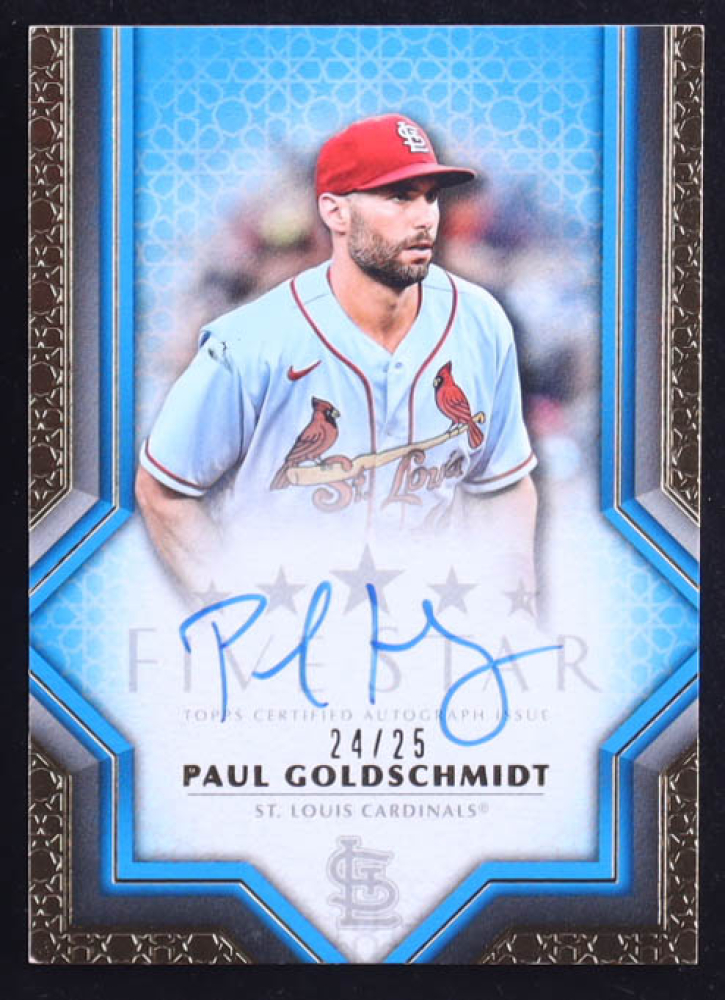 Paul Goldschmidt 2023 Topps Five Star Autographs Blue #FSAPGO #24/25