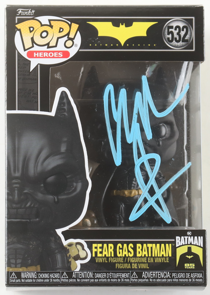 Christian Bale Signed "Batman Begins" #532 Fear Gas Batman Funko Pop! Vinyl Figure (AutographCOA) at PristineAuction.com Christian Bale Signed "Batman Begins" #532 Fear Gas Batman Funko Pop! Vinyl Figure (AutographCOA) at PristineAuction.com
