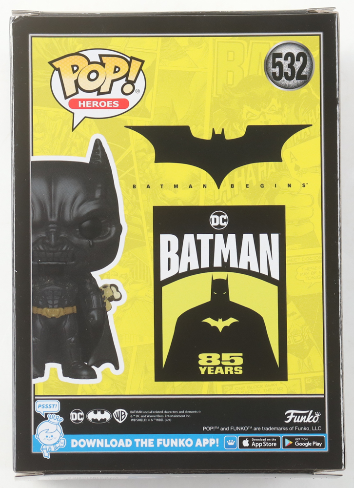 Christian Bale Signed "Batman Begins" #532 Fear Gas Batman Funko Pop! Vinyl Figure (AutographCOA) at PristineAuction.com Christian Bale Signed "Batman Begins" #532 Fear Gas Batman Funko Pop! Vinyl Figure (AutographCOA) at PristineAuction.com