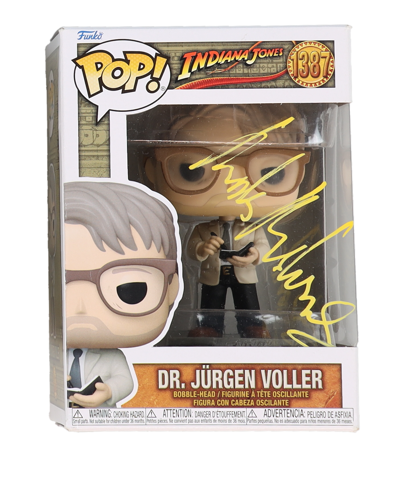 Mads Mikkelsen Signed "Indiana Jones" #1387 Dr. Jürgen Voller Bobble-Head Funko Pop! Vinyl Figure (JSA) at PristineAuction.com Mads Mikkelsen Signed "Indiana Jones" #1387 Dr. Jürgen Voller Bobble-Head Funko Pop! Vinyl Figure (JSA) at PristineAuction.com