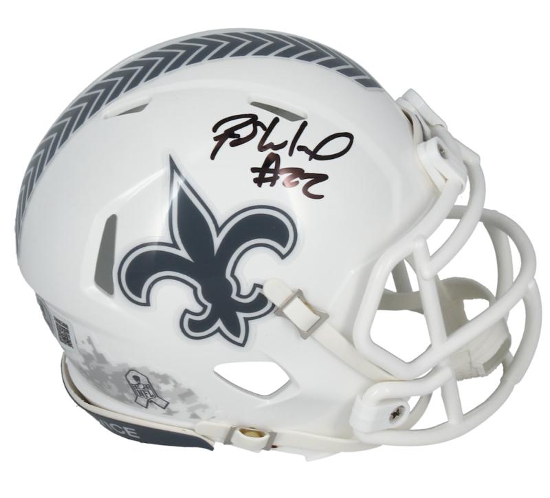 Rashid Shaheed Signed Saints Salute to Service Alternate Speed Mini Helmet (Beckett) at PristineAuction.com Rashid Shaheed Signed Saints Salute to Service Alternate Speed Mini Helmet (Beckett) at PristineAuction.com