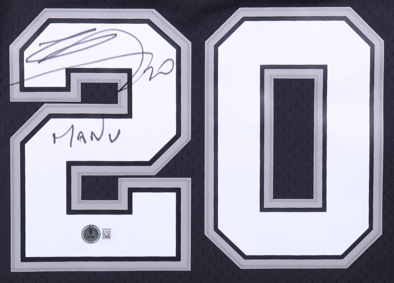 Manu Ginobili Signed Spurs Authentic Mitchell & Ness Retirement Jersey Inscribed "Manu" (PSA) at PristineAuction.com Manu Ginobili Signed Spurs Authentic Mitchell & Ness Retirement Jersey Inscribed "Manu" (PSA) at PristineAuction.com