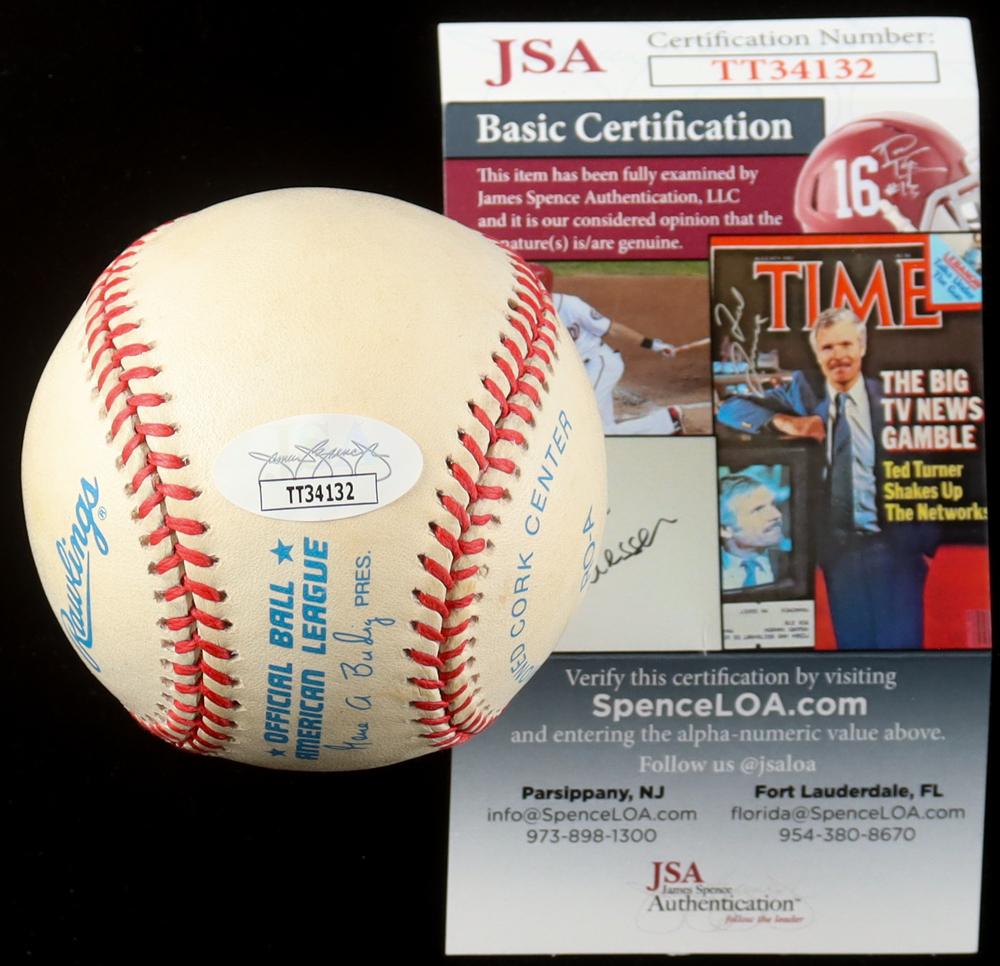 Don Larsen Signed OAL Baseball Inscribed "10-8-56" (JSA) at PristineAuction.com Don Larsen Signed OAL Baseball Inscribed "10-8-56" (JSA) at PristineAuction.com