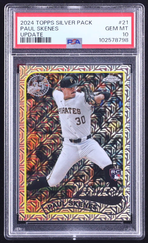 Paul Skenes 2024 Topps Update '89 Topps Silver Pack Chrome #T89CU21 RC (PSA 10) at PristineAuction.com Paul Skenes 2024 Topps Update '89 Topps Silver Pack Chrome #T89CU21 RC (PSA 10) at PristineAuction.com