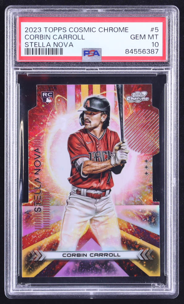 Corbin Carroll 2023 Topps Cosmic Chrome Stella Nova #STN5 RC (PSA 10) at PristineAuction.com Corbin Carroll 2023 Topps Cosmic Chrome Stella Nova #STN5 RC (PSA 10) at PristineAuction.com
