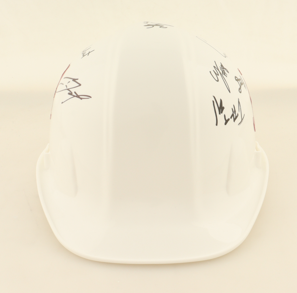 2025 Alabama Crimson Tide Hard Hat Team-Signed by (9) with Mark Sears, Chris Youngblood, Grant Nelson, Aden Holloway (Beckett) at PristineAuction.com 2025 Alabama Crimson Tide Hard Hat Team-Signed by (9) with Mark Sears, Chris Youngblood, Grant Nelson, Aden Holloway (Beckett) at PristineAuction.com