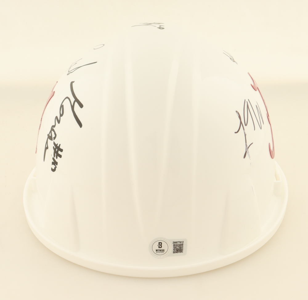 2025 Alabama Crimson Tide Hard Hat Team-Signed by (9) with Mark Sears, Chris Youngblood, Grant Nelson, Aden Holloway (Beckett) at PristineAuction.com 2025 Alabama Crimson Tide Hard Hat Team-Signed by (9) with Mark Sears, Chris Youngblood, Grant Nelson, Aden Holloway (Beckett) at PristineAuction.com
