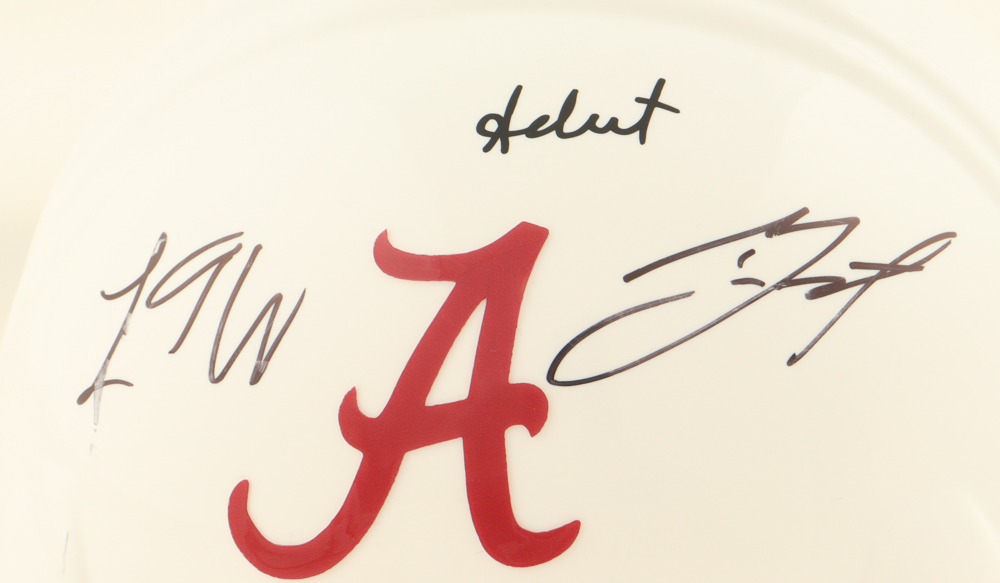 2025 Alabama Crimson Tide Hard Hat Team-Signed by (9) with Mark Sears, Chris Youngblood, Grant Nelson, Aden Holloway (Beckett) at PristineAuction.com 2025 Alabama Crimson Tide Hard Hat Team-Signed by (9) with Mark Sears, Chris Youngblood, Grant Nelson, Aden Holloway (Beckett) at PristineAuction.com