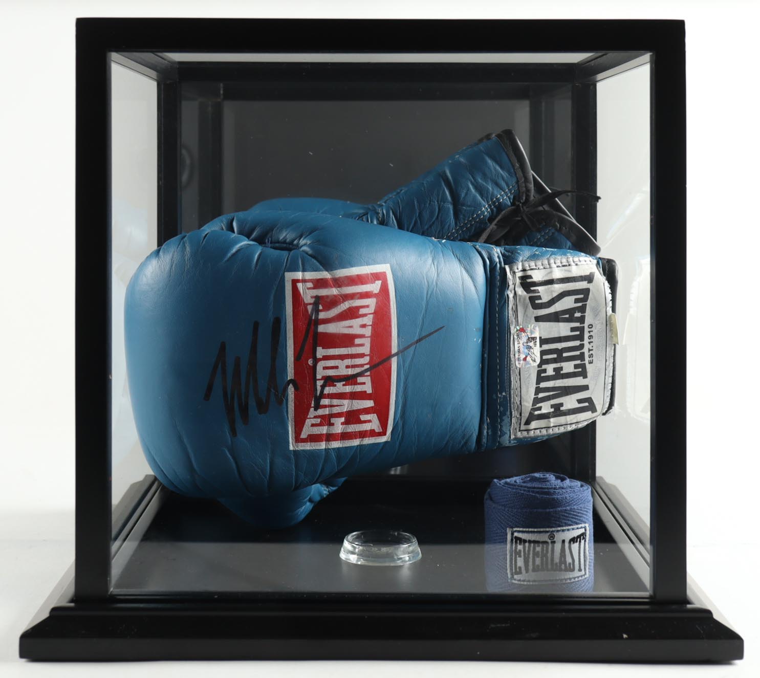 Mike Tyson Signed Everlast Boxing Gloves With Display Case (Tyson) at PristineAuction.com Mike Tyson Signed Everlast Boxing Gloves With Display Case (Tyson) at PristineAuction.com