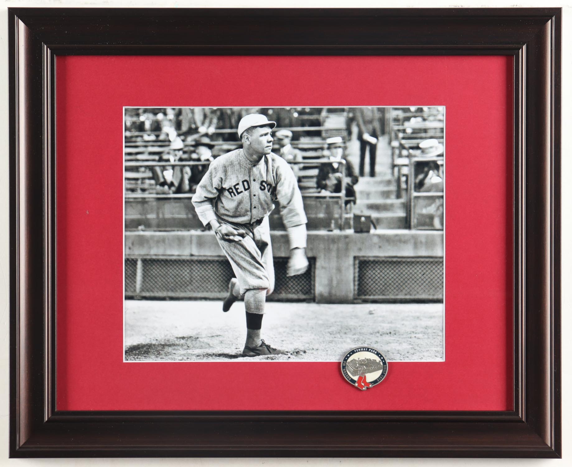 Babe Ruth Fenway Printable Babe Ruth At Fenway Park Custom Framed Photo Display With Fenway Park ...