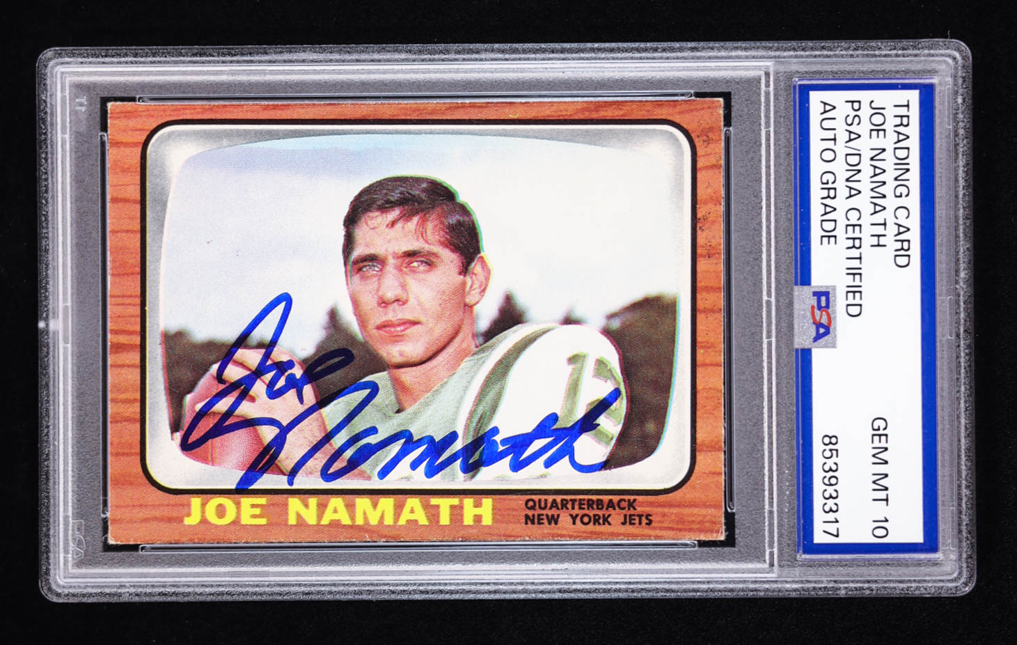 Joe Namath Signed 1966 Topps #96 (PSA | Autograph Graded PSA 10) at PristineAuction.com Joe Namath Signed 1966 Topps #96 (PSA | Autograph Graded PSA 10) at PristineAuction.com