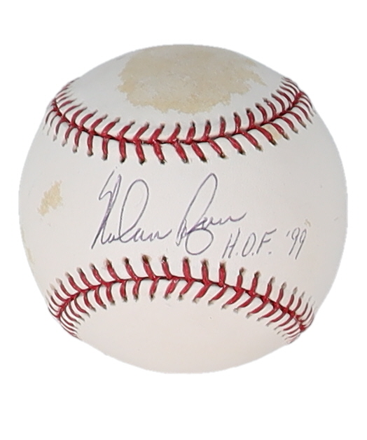 Nolan Ryan Signed OML Baseball Inscribed "H.O.F. '99" (JSA) at PristineAuction.com Nolan Ryan Signed OML Baseball Inscribed "H.O.F. '99" (JSA) at PristineAuction.com