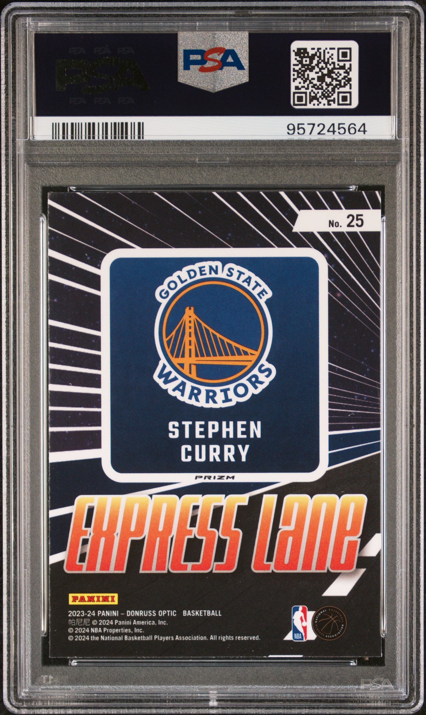 Stephen Curry 2023-24 Donruss Optic Express Lane Green Shock #25 (PSA 10) at PristineAuction.com Stephen Curry 2023-24 Donruss Optic Express Lane Green Shock #25 (PSA 10) at PristineAuction.com