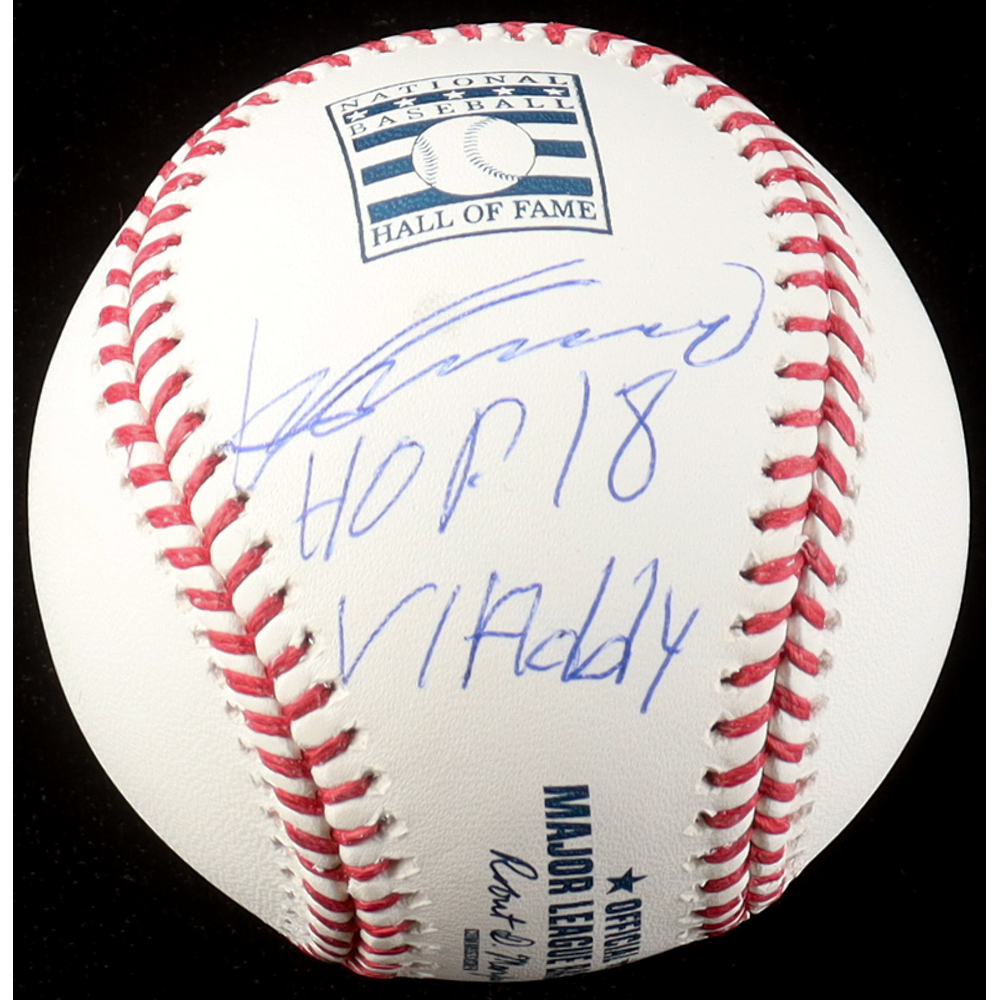 Vladimir Guerrero Sr. Signed OML Hall Of Fame Logo Baseball Inscribed