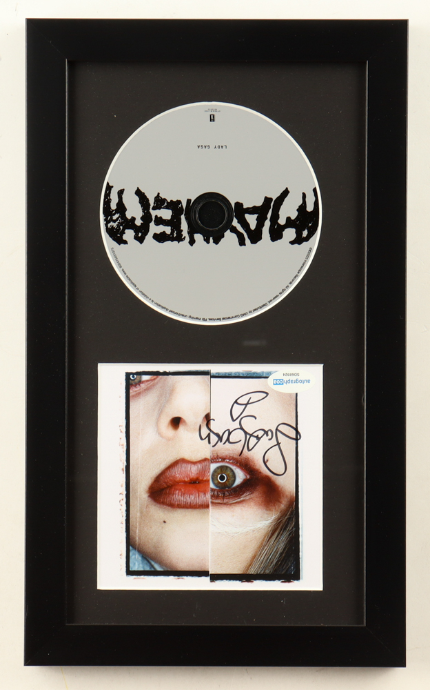 Lady Gaga Signed "Mayhem" Custom Framed CD Album Insert Display With Disc (AutographCOA) at PristineAuction.com Lady Gaga Signed "Mayhem" Custom Framed CD Album Insert Display With Disc (AutographCOA) at PristineAuction.com