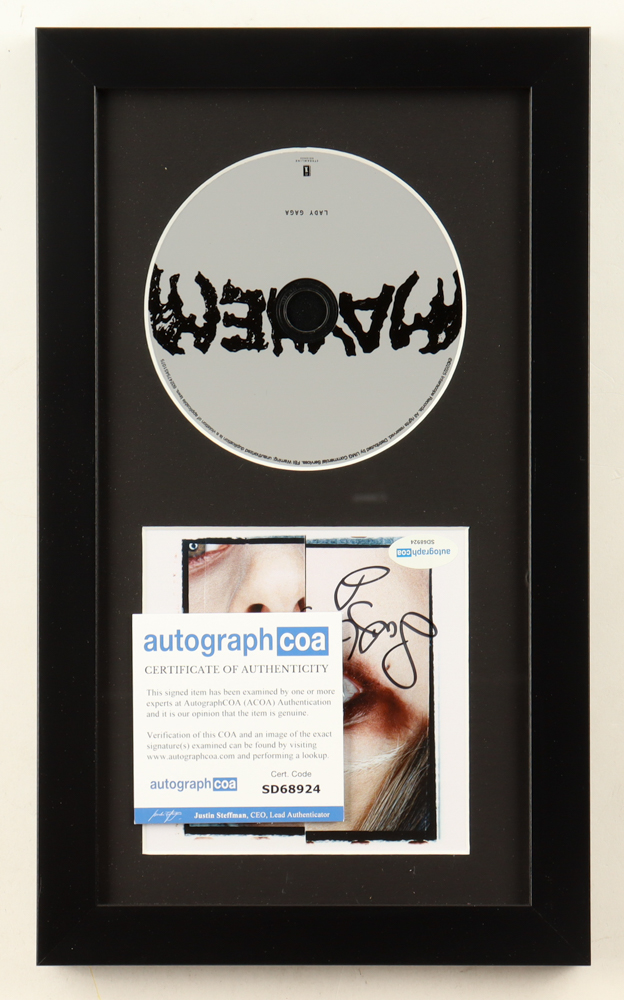 Lady Gaga Signed "Mayhem" Custom Framed CD Album Insert Display With Disc (AutographCOA) at PristineAuction.com Lady Gaga Signed "Mayhem" Custom Framed CD Album Insert Display With Disc (AutographCOA) at PristineAuction.com