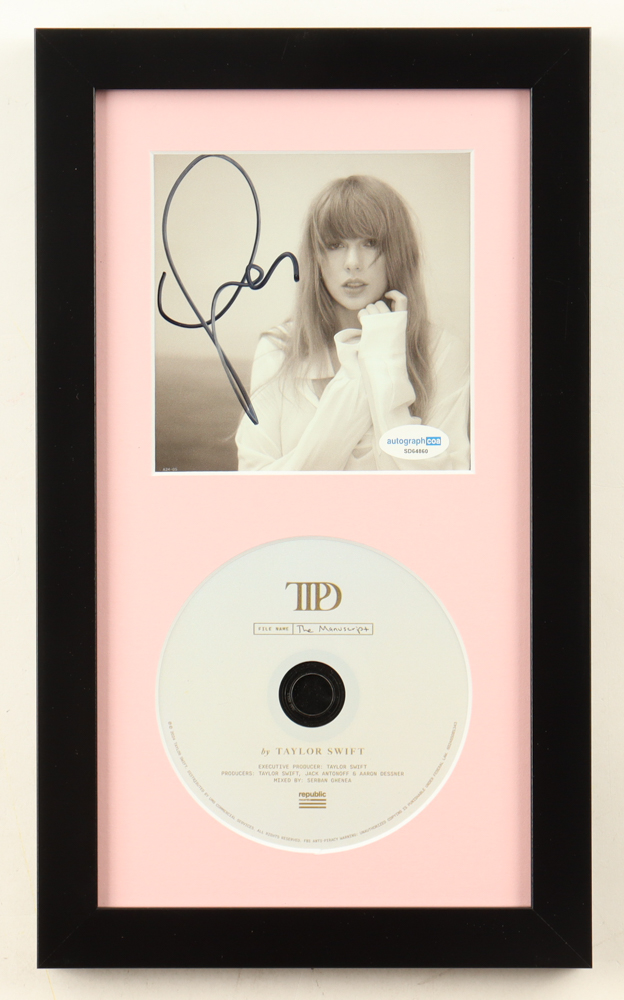 Taylor Swift Signed "Tortured Poet's Department" Custom Framed CD Album Insert Display With Disc (AutographCOA) at PristineAuction.com Taylor Swift Signed "Tortured Poet's Department" Custom Framed CD Album Insert Display With Disc (AutographCOA) at PristineAuction.com