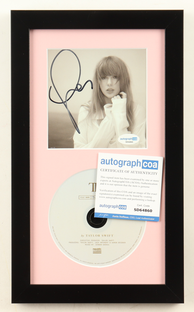 Taylor Swift Signed "Tortured Poet's Department" Custom Framed CD Album Insert Display With Disc (AutographCOA) at PristineAuction.com Taylor Swift Signed "Tortured Poet's Department" Custom Framed CD Album Insert Display With Disc (AutographCOA) at PristineAuction.com