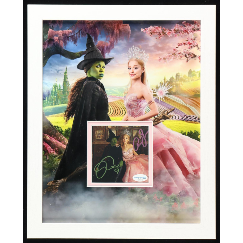 Ariana Grande & Cynthia Erivo Signed Custom Framed