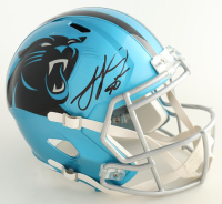 Julius Peppers Signed Panthers Full-Size Flash Alternate Speed Helmet (Schwartz) at PristineAuction.com
