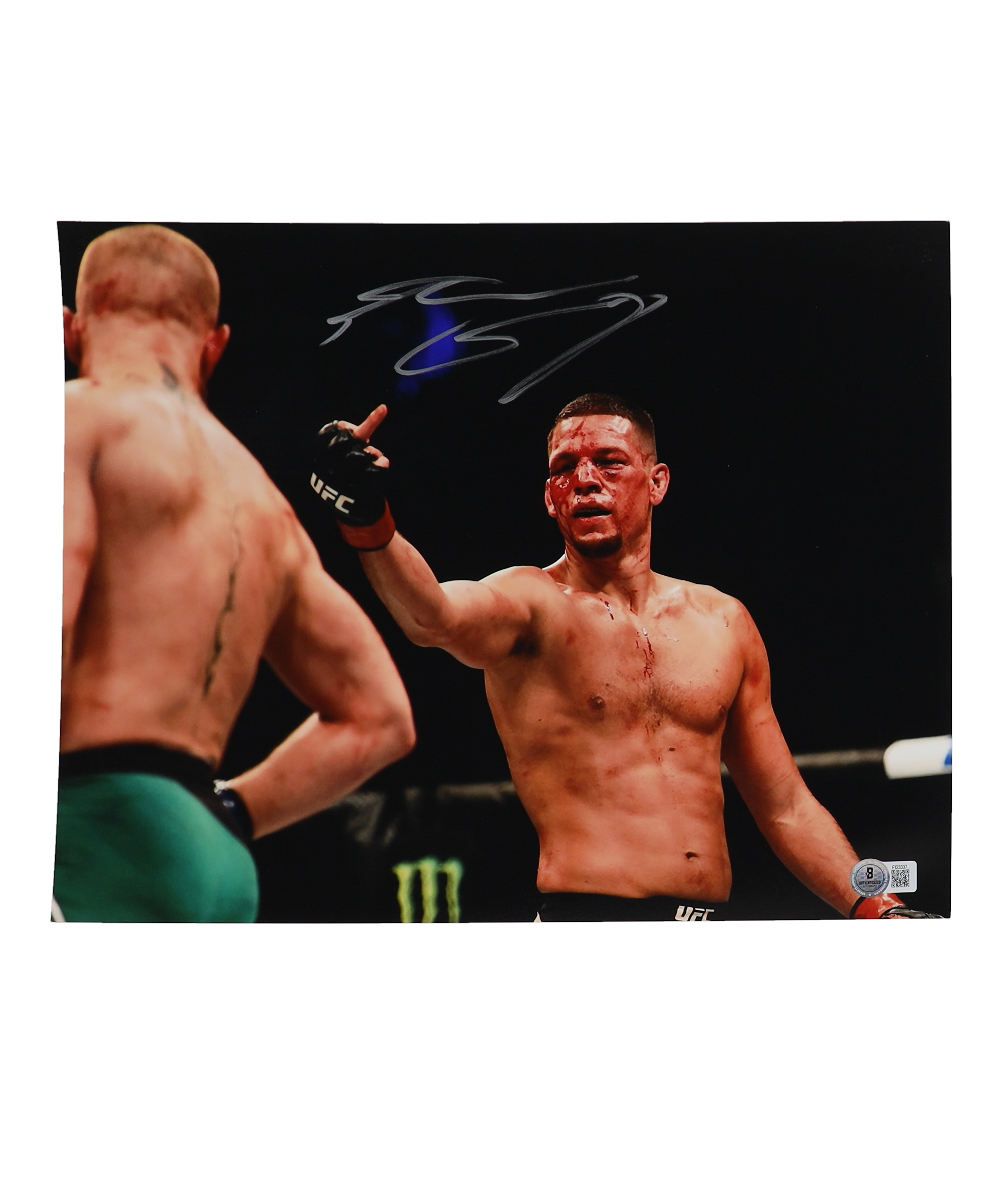 Nate Diaz Signed UFC 11x14 Photo (Beckett) at PristineAuction.com Nate Diaz Signed UFC 11x14 Photo (Beckett) at PristineAuction.com