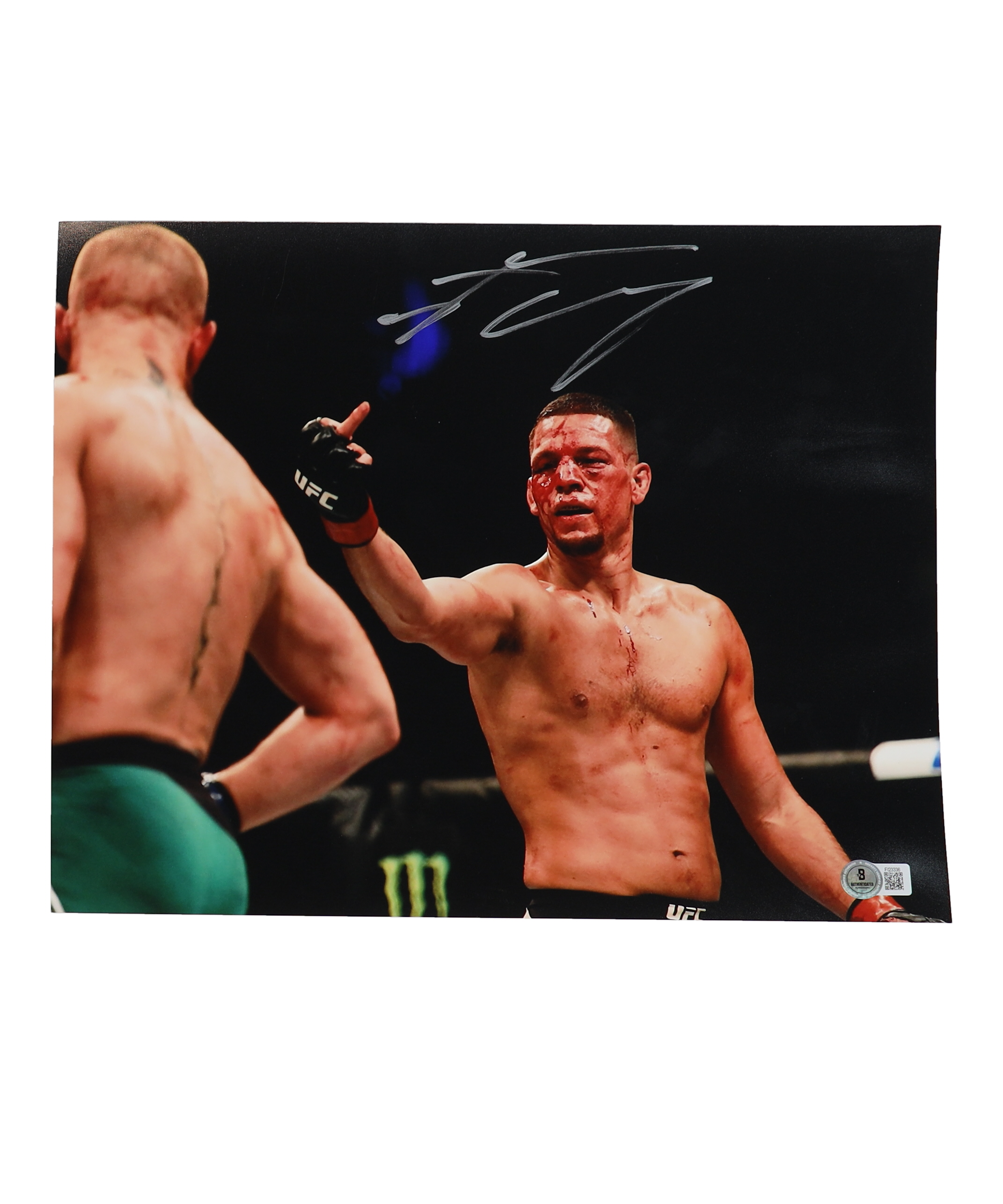 Nate Diaz Signed UFC 11x14 Photo (Beckett) at PristineAuction.com Nate Diaz Signed UFC 11x14 Photo (Beckett) at PristineAuction.com