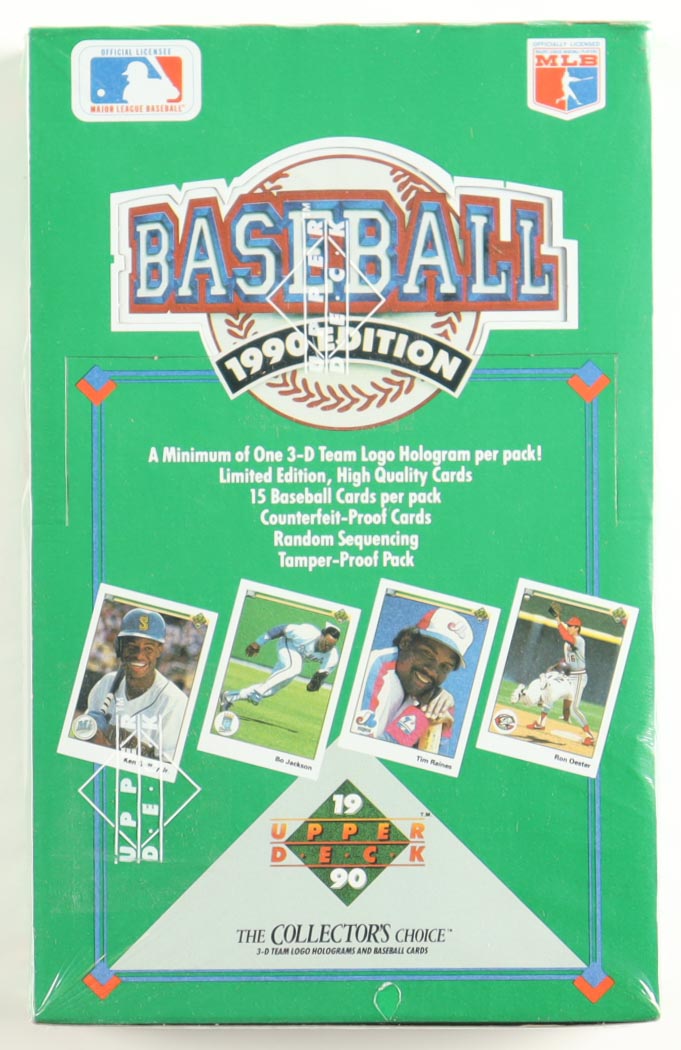 1990 Upper Deck Series 1 Baseball Wax Box With (36) Packs at PristineAuction.com 1990 Upper Deck Series 1 Baseball Wax Box With (36) Packs at PristineAuction.com