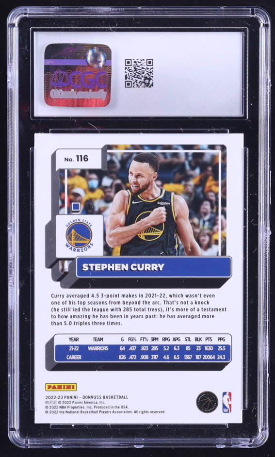 Stephen Curry 2022-23 Donruss Green Laser #116 (CGC 10) at PristineAuction.com Stephen Curry 2022-23 Donruss Green Laser #116 (CGC 10) at PristineAuction.com