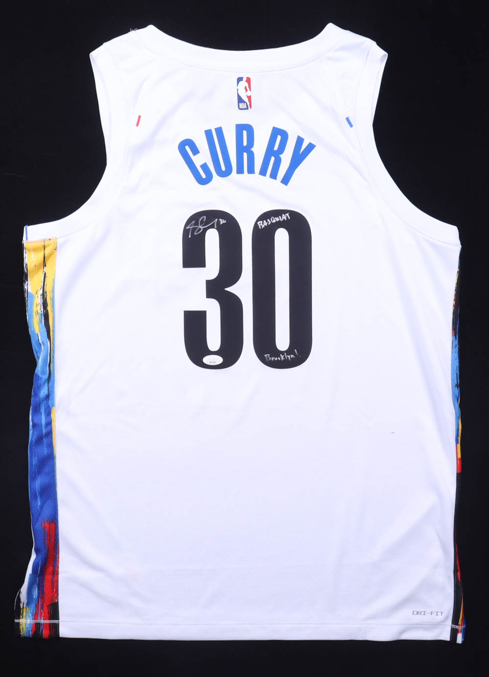 Seth Curry Signed Nets Nike Authentic Jersey Inscribed "Basquiat Brooklyn!" (JSA) at PristineAuction.com Seth Curry Signed Nets Nike Authentic Jersey Inscribed "Basquiat Brooklyn!" (JSA) at PristineAuction.com