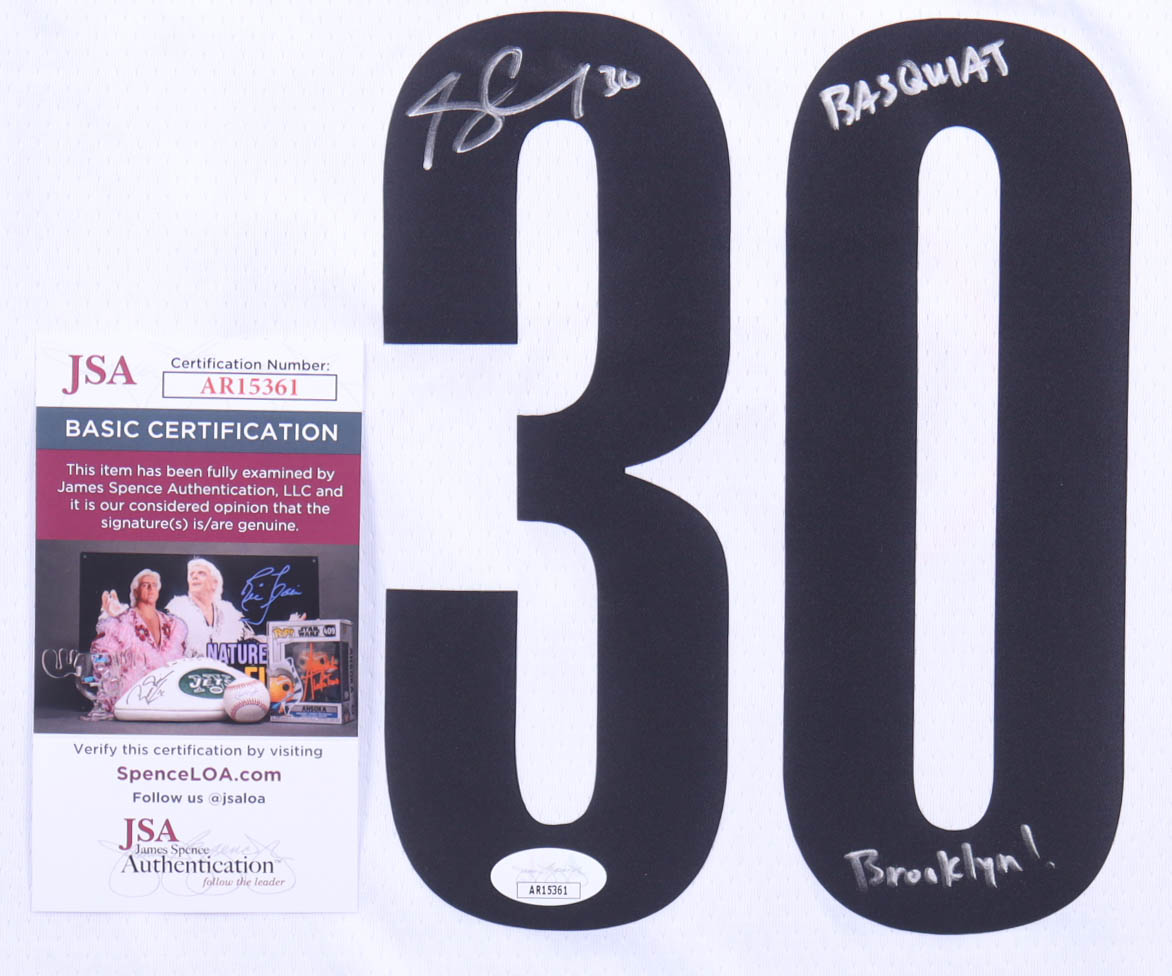 Seth Curry Signed Nets Nike Authentic Jersey Inscribed "Basquiat Brooklyn!" (JSA) at PristineAuction.com Seth Curry Signed Nets Nike Authentic Jersey Inscribed "Basquiat Brooklyn!" (JSA) at PristineAuction.com