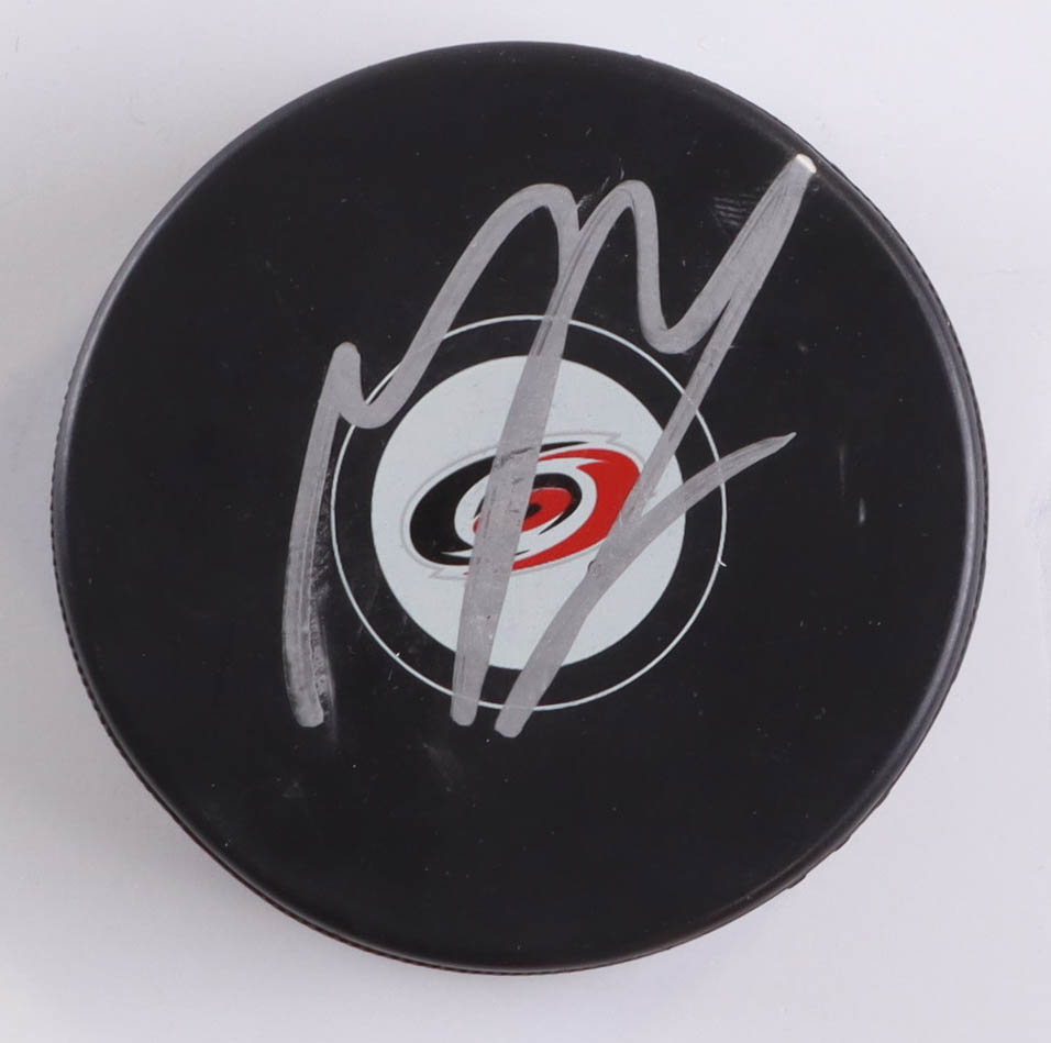 Mikko Rantanen Signed Hurricanes Logo Hockey Puck (JSA) at PristineAuction.com Mikko Rantanen Signed Hurricanes Logo Hockey Puck (JSA) at PristineAuction.com