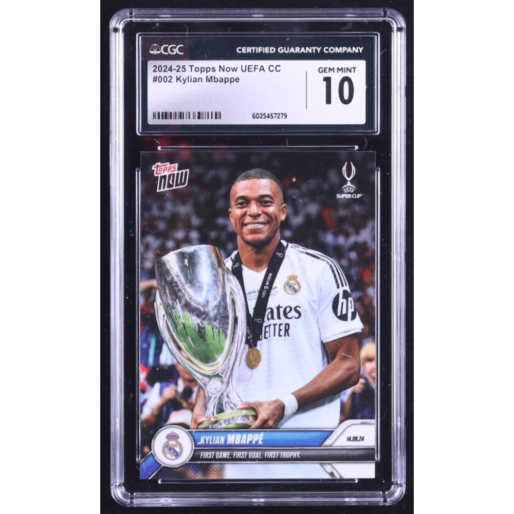 Kylian Mbappe 2024-25 Topps Now UEFA CC #002 (CGC 10) | Pristine Auction