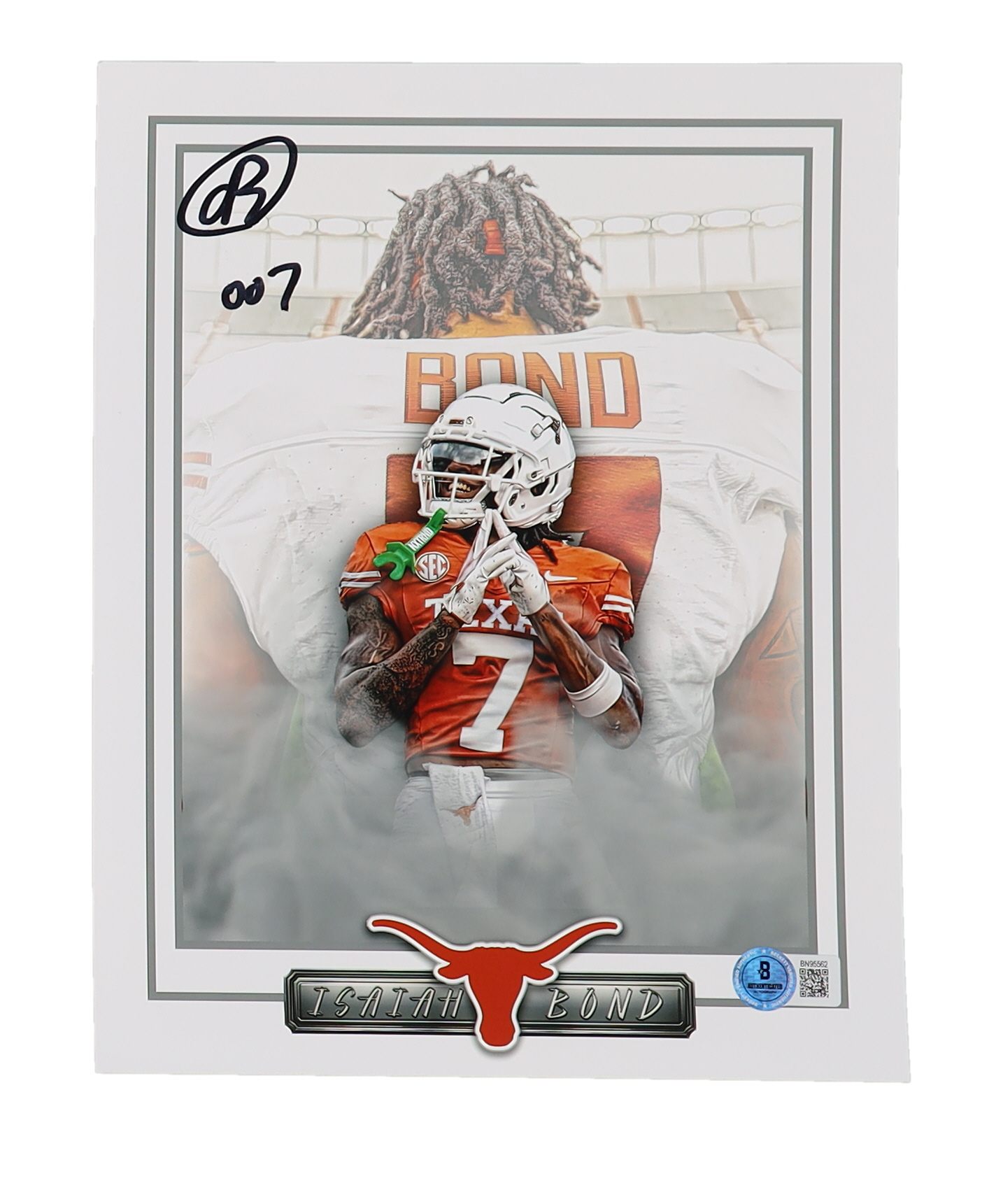 Isaiah Bond Signed Texas Longhorns 8x10 Photo Inscribed "007" (Beckett) at PristineAuction.com Isaiah Bond Signed Texas Longhorns 8x10 Photo Inscribed "007" (Beckett) at PristineAuction.com