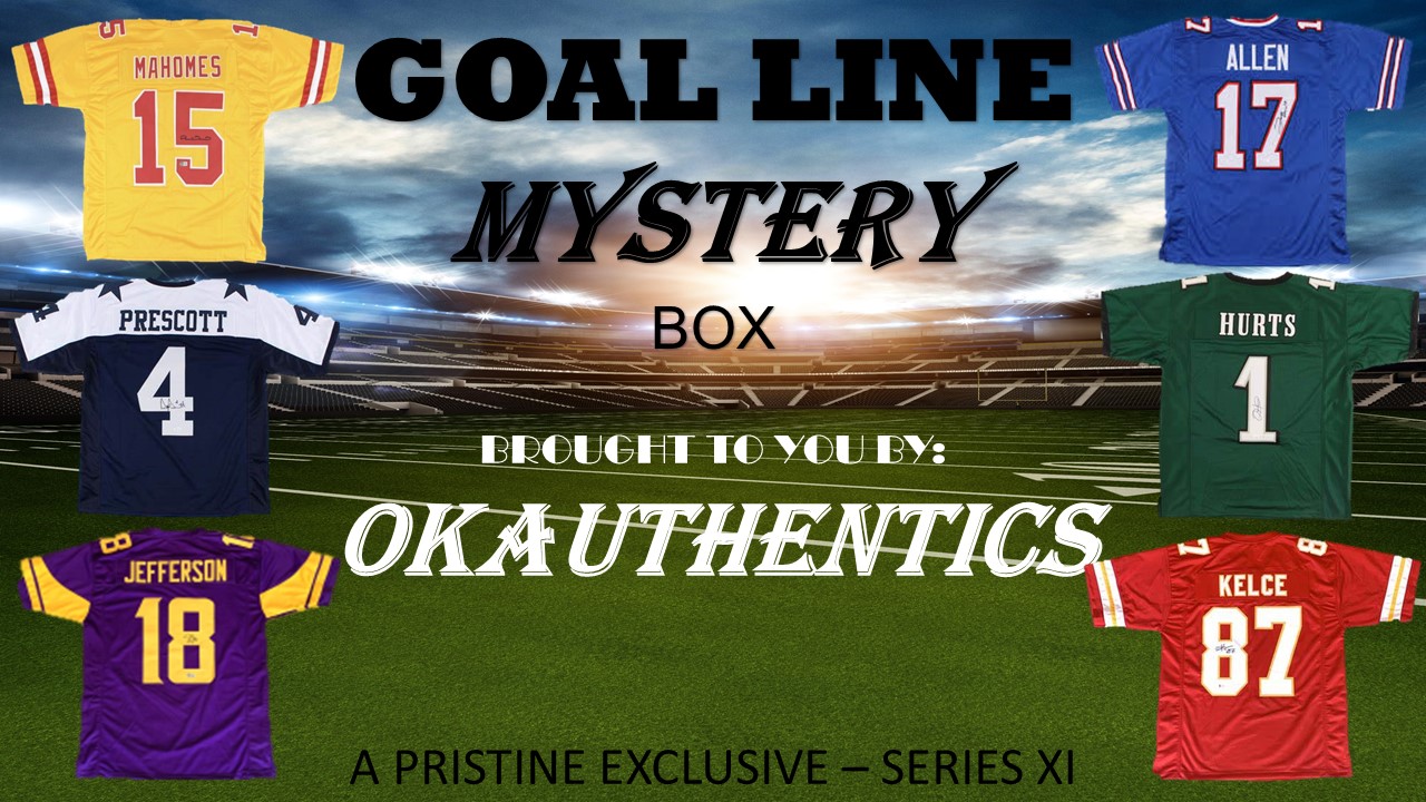 OKAUTHENTICS Goal Line Football Jersey Mystery Box Series XI at PristineAuction.com OKAUTHENTICS Goal Line Football Jersey Mystery Box Series XI at PristineAuction.com