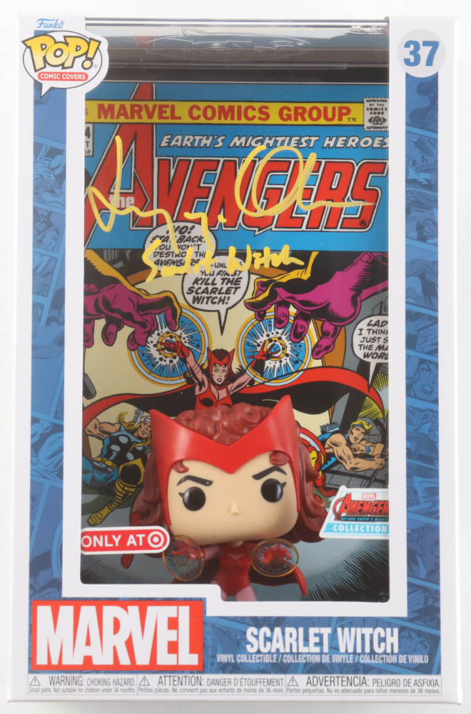 Elizabeth Olsen Signed "Marvel" #37 Scarlet Witch Funko Pop! Comic Covers Vinyl Figure Inscribed "Scarlet Witch" (SWAU) at PristineAuction.com Elizabeth Olsen Signed "Marvel" #37 Scarlet Witch Funko Pop! Comic Covers Vinyl Figure Inscribed "Scarlet Witch" (SWAU) at PristineAuction.com