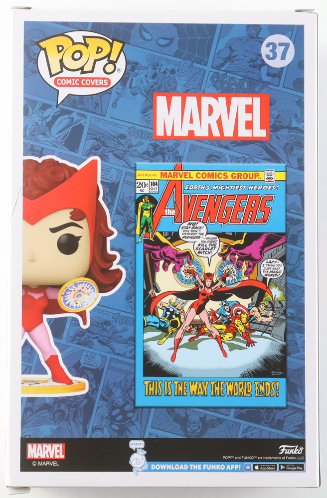 Elizabeth Olsen Signed "Marvel" #37 Scarlet Witch Funko Pop! Comic Covers Vinyl Figure Inscribed "Scarlet Witch" (SWAU) at PristineAuction.com Elizabeth Olsen Signed "Marvel" #37 Scarlet Witch Funko Pop! Comic Covers Vinyl Figure Inscribed "Scarlet Witch" (SWAU) at PristineAuction.com
