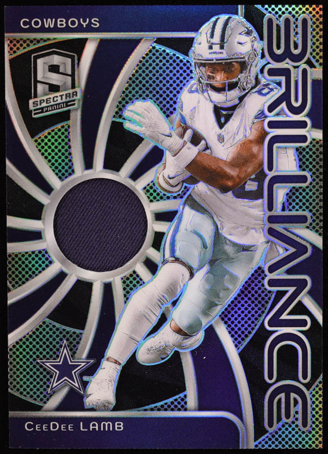 CeeDee Lamb 2024 Panini Spectra Brilliance Materials #11 #57/99 at PristineAuction.com CeeDee Lamb 2024 Panini Spectra Brilliance Materials #11 #57/99 at PristineAuction.com