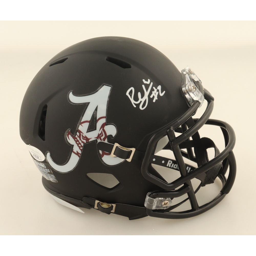 Ryan Williams Signed Alabama Crimson Tide Matte Black Speed Mini Helmet (JSA) at PristineAuction.com