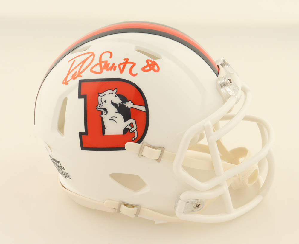 Rod Smith Signed Broncos Throwback Alternate Speed Mini Helmet (JSA) at PristineAuction.com Rod Smith Signed Broncos Throwback Alternate Speed Mini Helmet (JSA) at PristineAuction.com