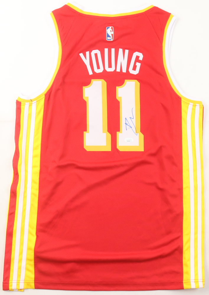 Trae Young Signed Hawks Jersey (JSA) at PristineAuction.com Trae Young Signed Hawks Jersey (JSA) at PristineAuction.com