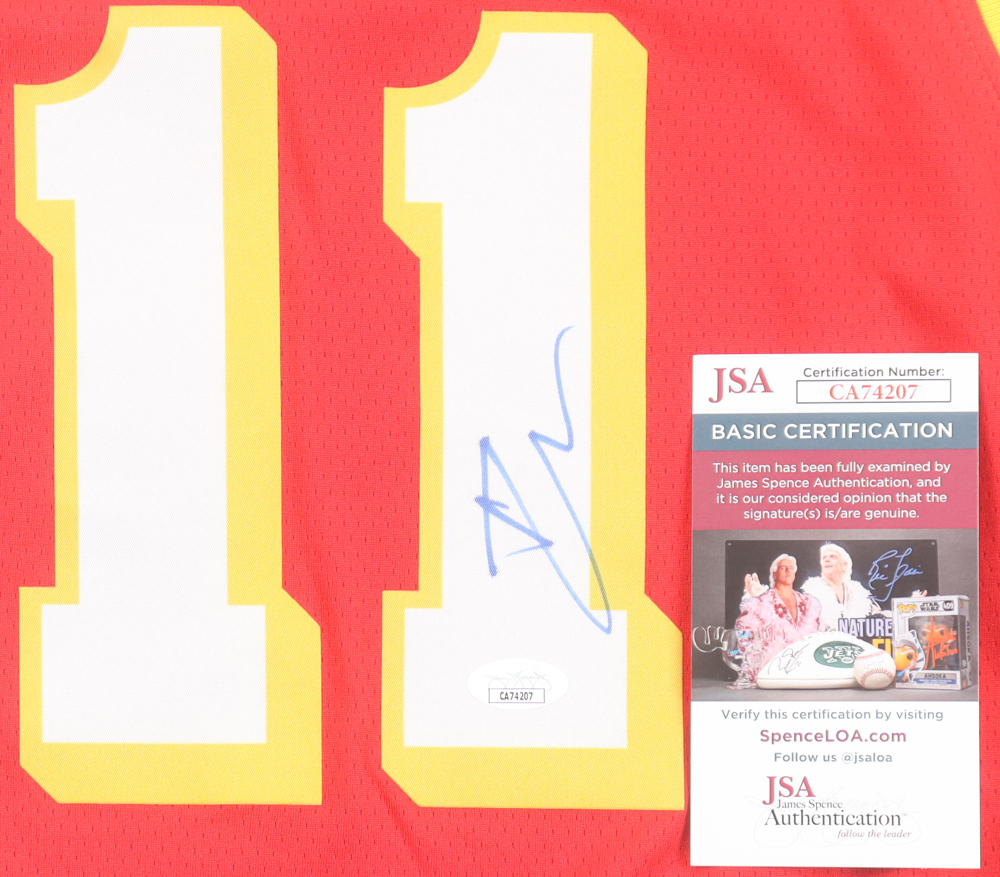 Trae Young Signed Hawks Jersey (JSA) at PristineAuction.com Trae Young Signed Hawks Jersey (JSA) at PristineAuction.com